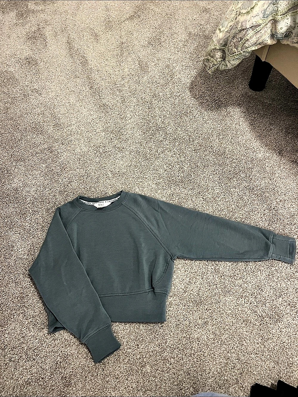 Athleta Girl All Day Crewneck Sweatshirt Green Girls XS (6)